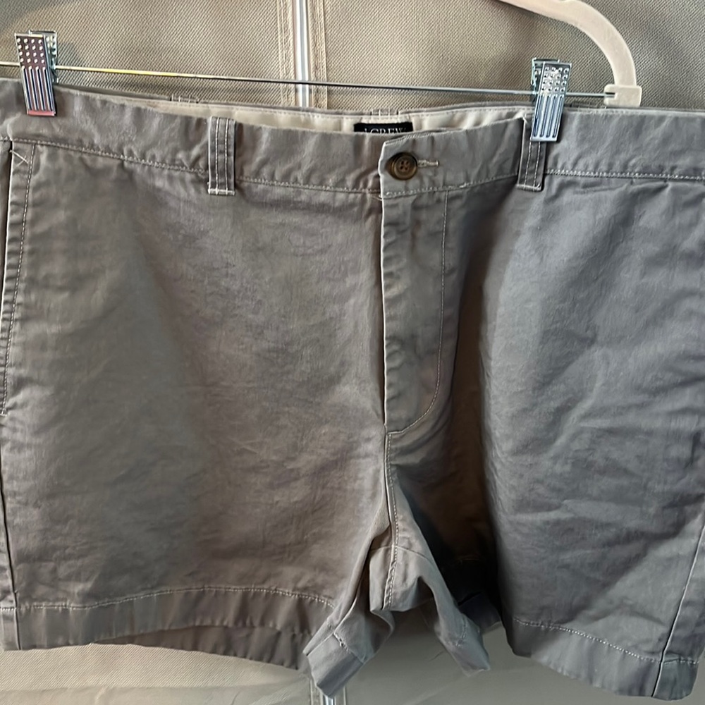 J. Crew Varick Short, Men's 38 Grey, Chino